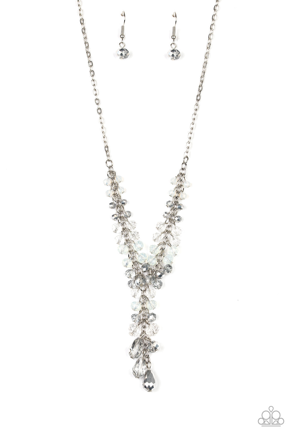 Iridescent Illumination - Silver-Paparazzi Necklace (#1194)