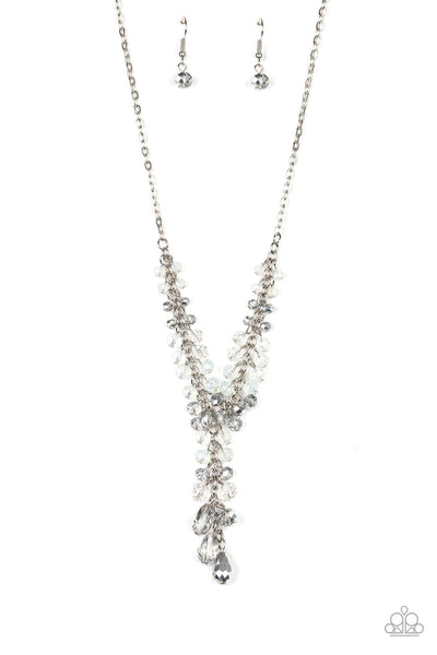 Iridescent Illumination - Silver-Paparazzi Necklace (#1194)