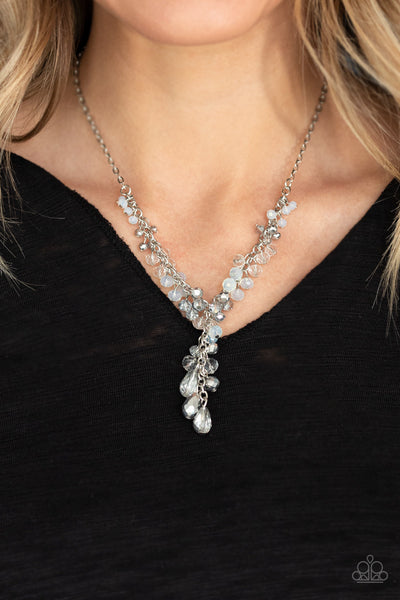 Iridescent Illumination - Silver-Paparazzi Necklace (#1194)
