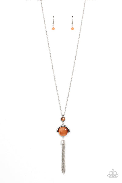 Lavishly Lucid - Orange Paparazzi Necklace (PZ-4751)