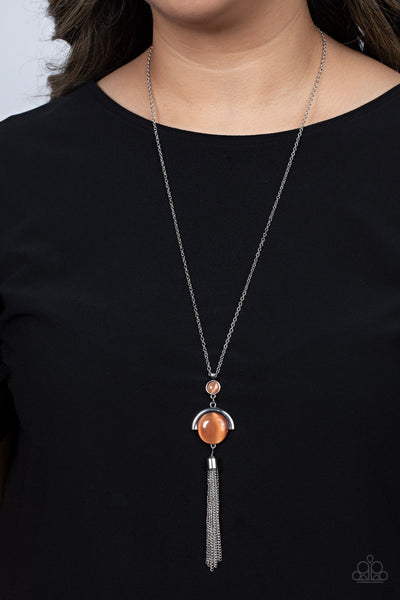 Lavishly Lucid - Orange Paparazzi Necklace (PZ-4751)