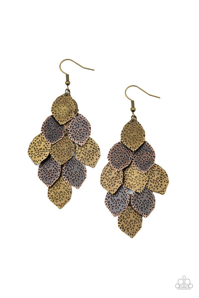 Loud and Leafy - Multi Paparazzi Earrings (#4419)