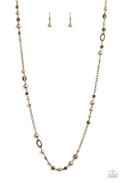 Paparazzi Long Necklace - Make An Appearance - Brass (#1209)