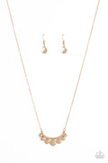 Melodic Metallics - Gold-Paparazzi Necklace (PZ-1030)