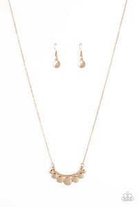 Melodic Metallics - Gold-Paparazzi Necklace (#1030)