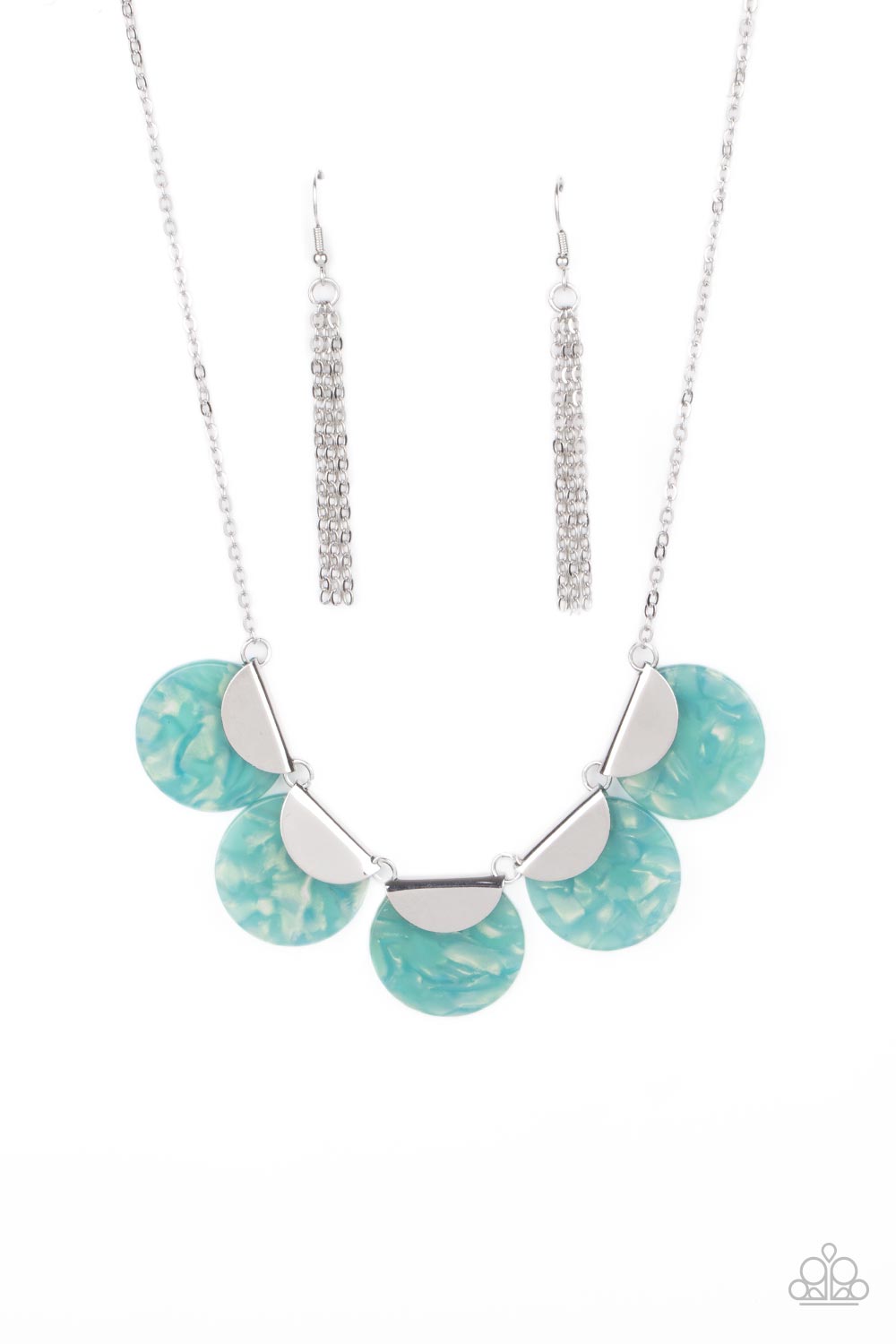 Mermaid Oasis - Blue Paparazzi Necklace (#4215)