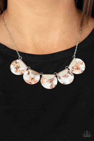 Mermaid Oasis - Orange Paparazzi Necklace (#4878)