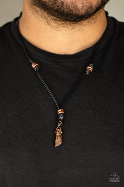 Paparazzi Urban Necklace - Midnight Meteorite - Copper (#211)