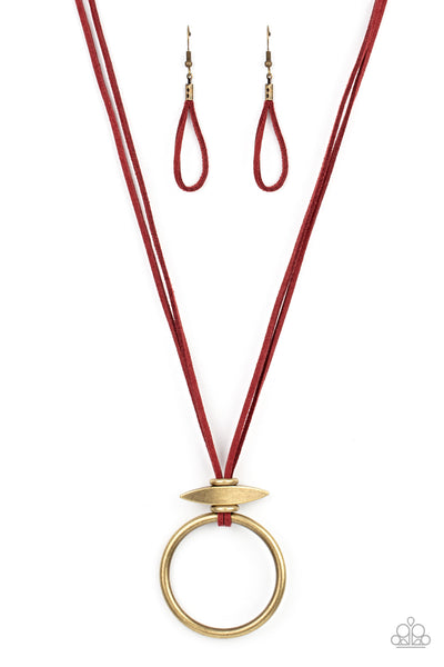 Noticeably Nomad - Red Paparazzi Necklace (PZ-2931)