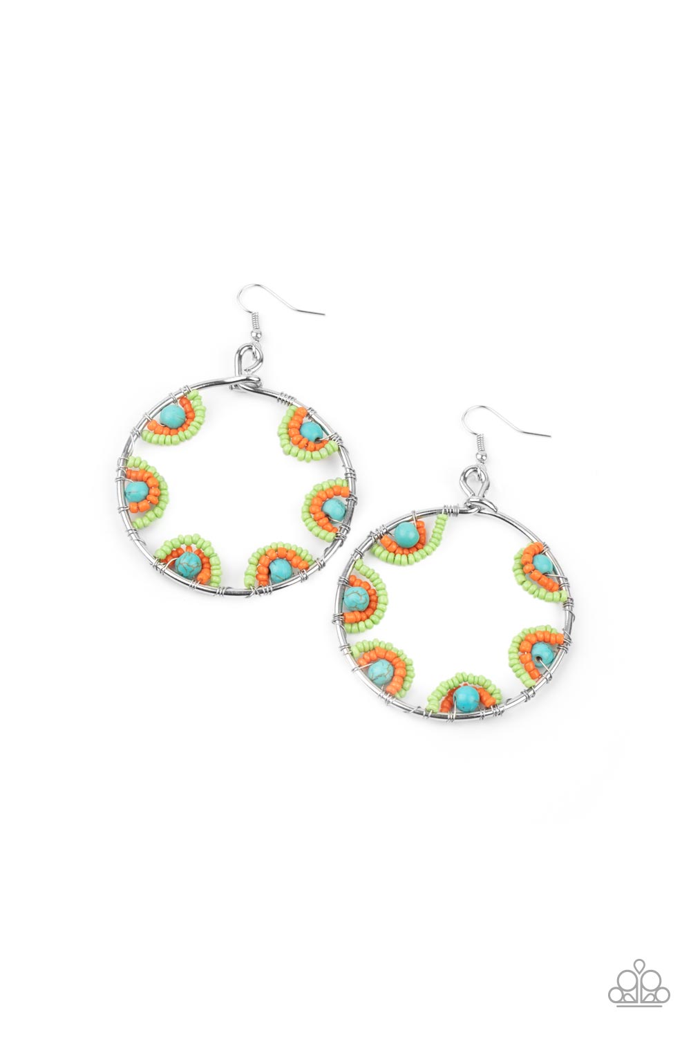 Off The Rim - Multi Paparazzi Earrings