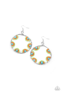 Off The Rim - Multi Paparazzi Earrings