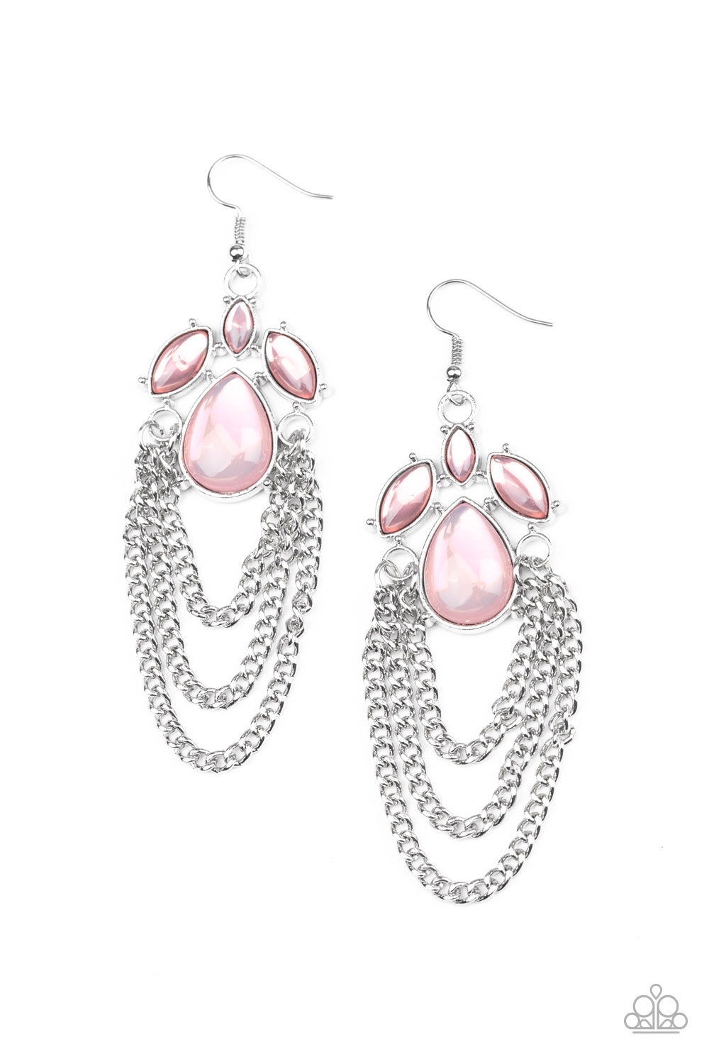 Opalescence Essence - Pink-Paparazzi Earrings (#2035)