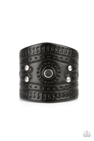 Orange County - Black Paparazzi Wrap Bracelet