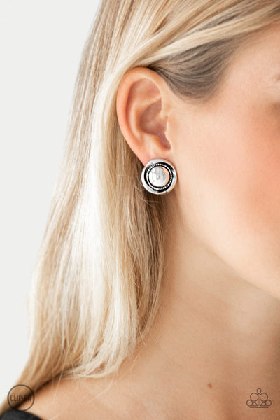 Paparazzi Earrings - Out Of This Galaxy - Silver (#707)