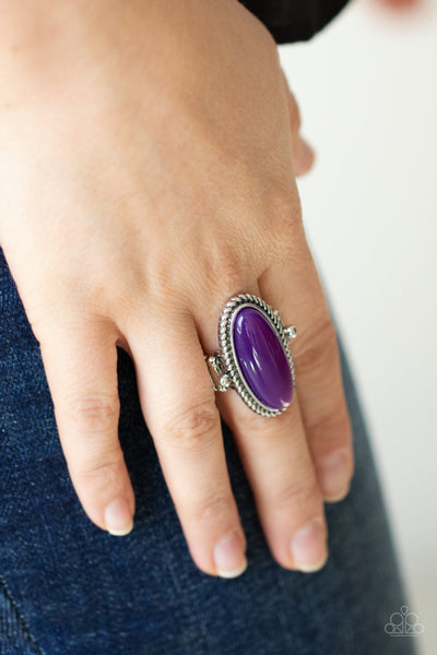 Oval Oasis - Purple Paparazzi Ring (R426)