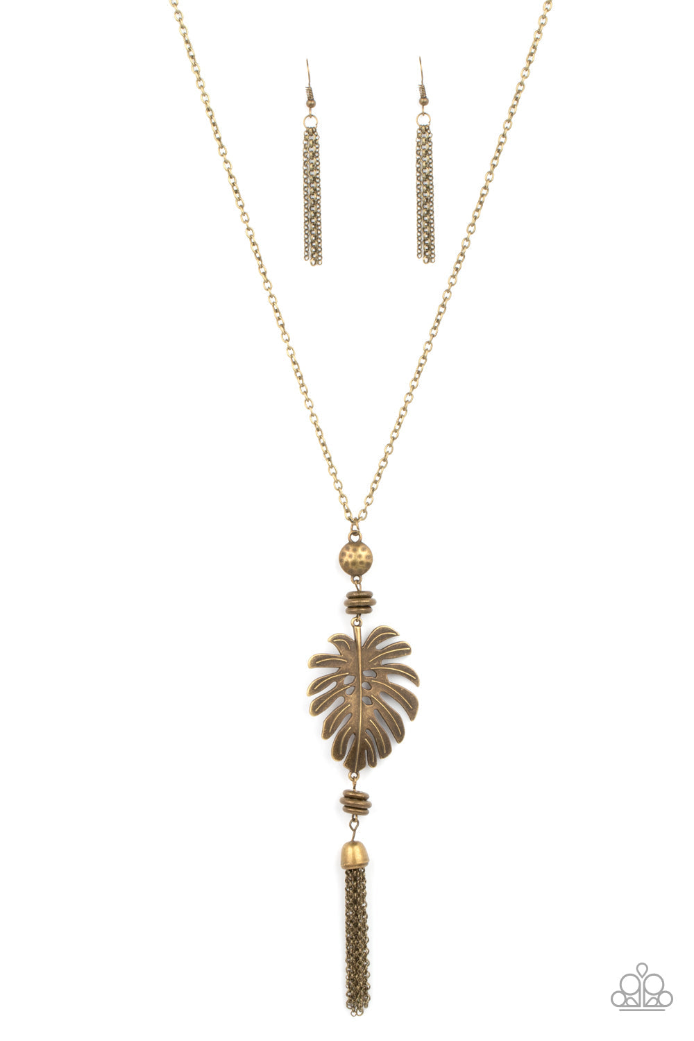 Palm Promenade - Brass Paparazzi Necklace (#3284)