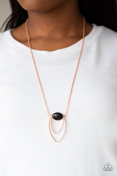 Paparazzi Mid-Length Necklace - Quarry Quest - Black (#191)