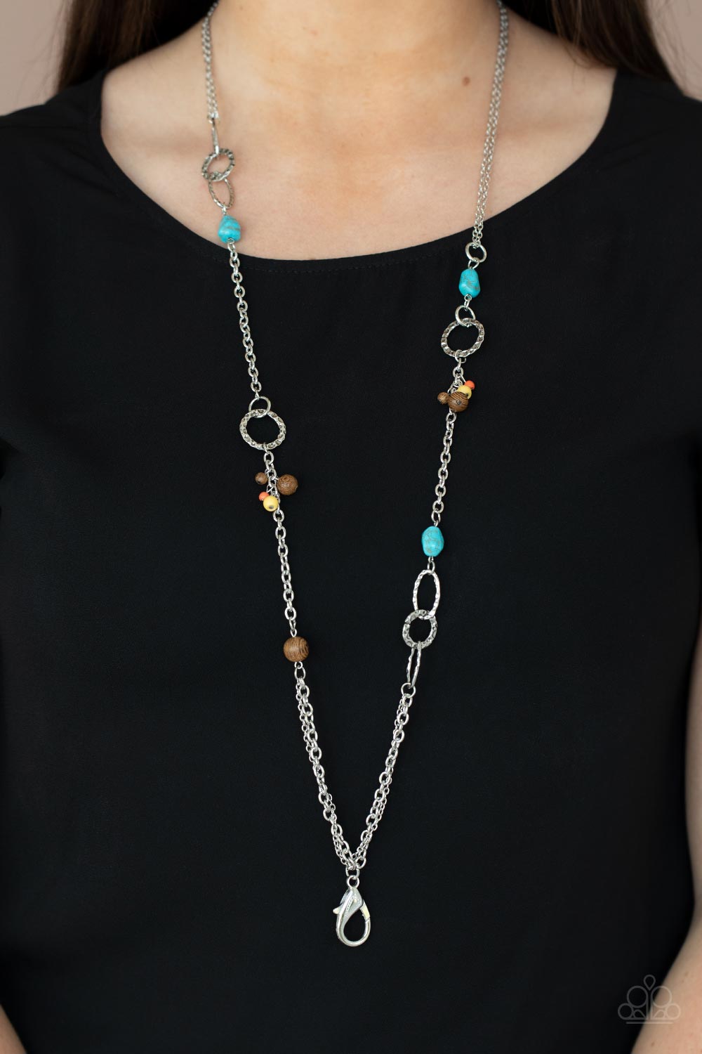 Sandstone Safari - Multi Paparazzi Lanyard