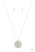 Seaside Shimmer - Yellow Paparazzi Necklace (#4888)