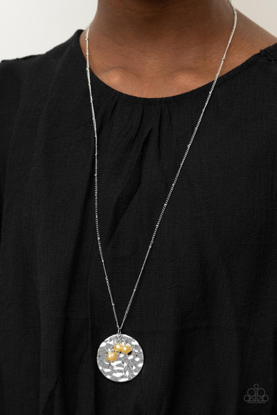 Seaside Shimmer - Yellow Paparazzi Necklace (#4888)