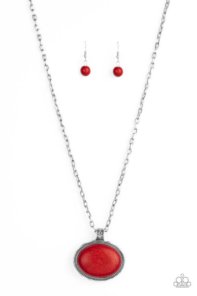 Sedimentary Colors - Red-Paparazzi Necklace