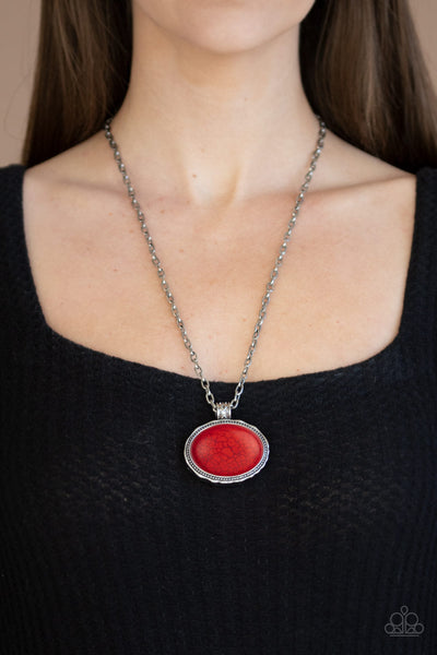 Sedimentary Colors - Red-Paparazzi Necklace