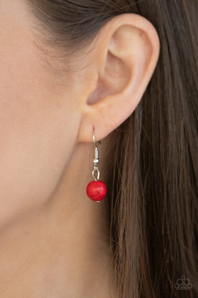 Sedimentary Colors - Red-Paparazzi Necklace