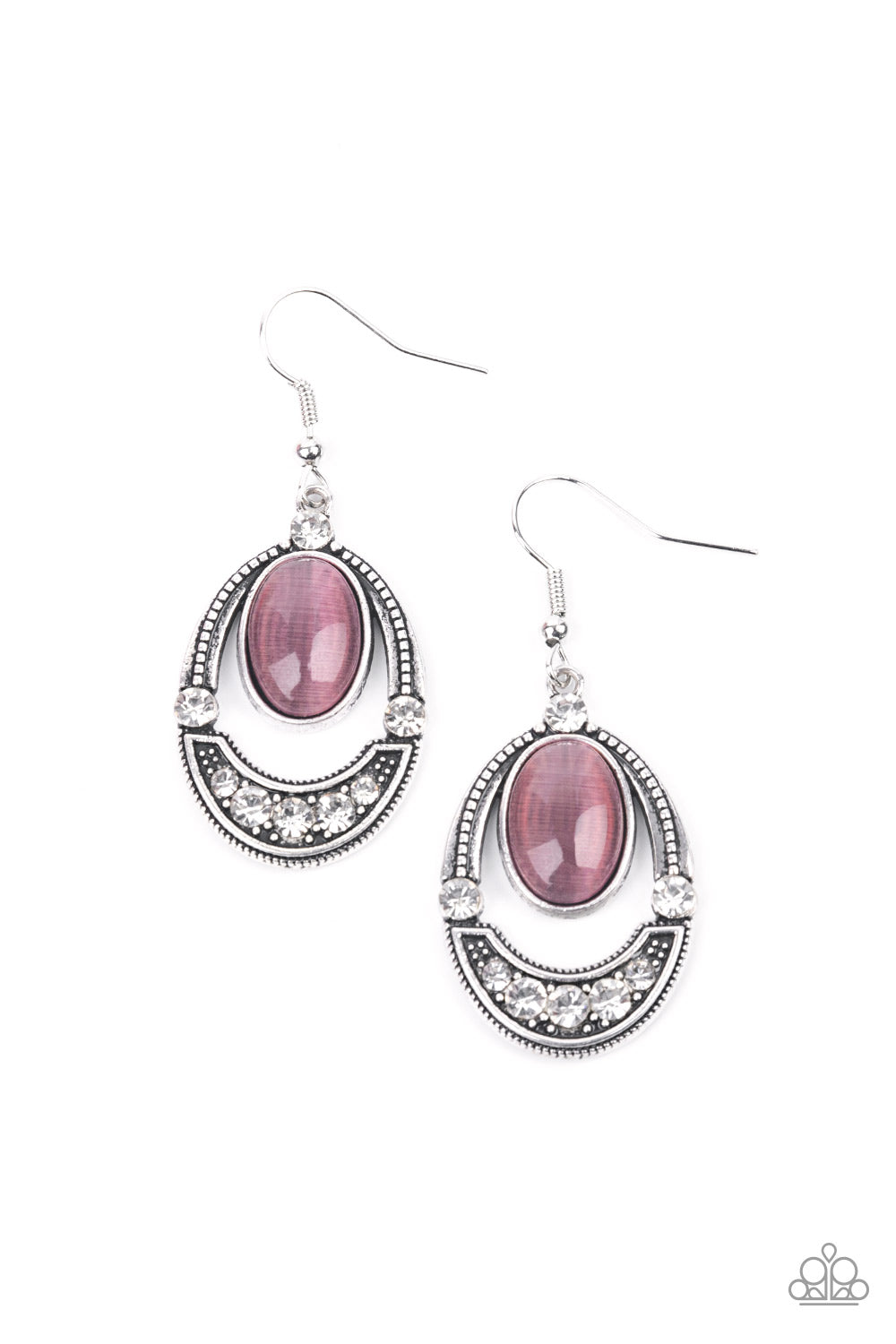 Serene Shimmer - Purple Paparazzi Earrings