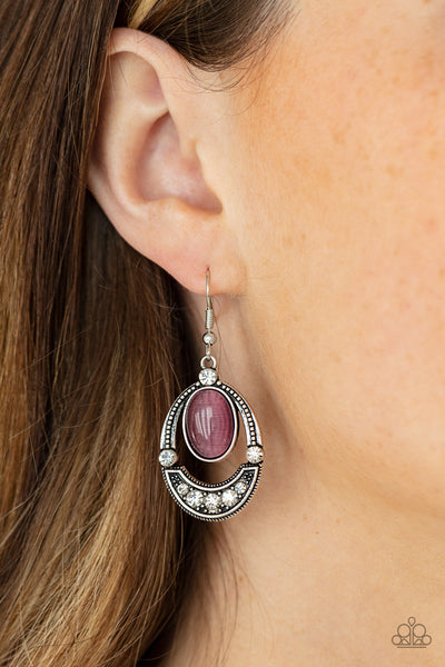 Serene Shimmer - Purple Paparazzi Earrings