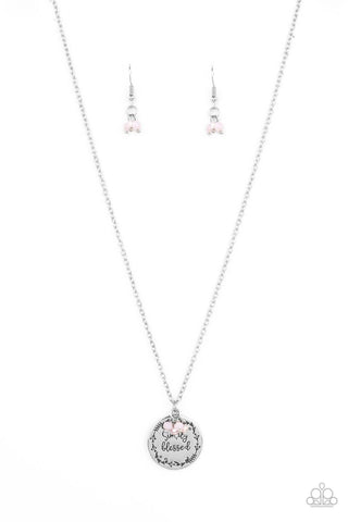 Simple Blessings - Pink Paparazzi Necklace (#4259)