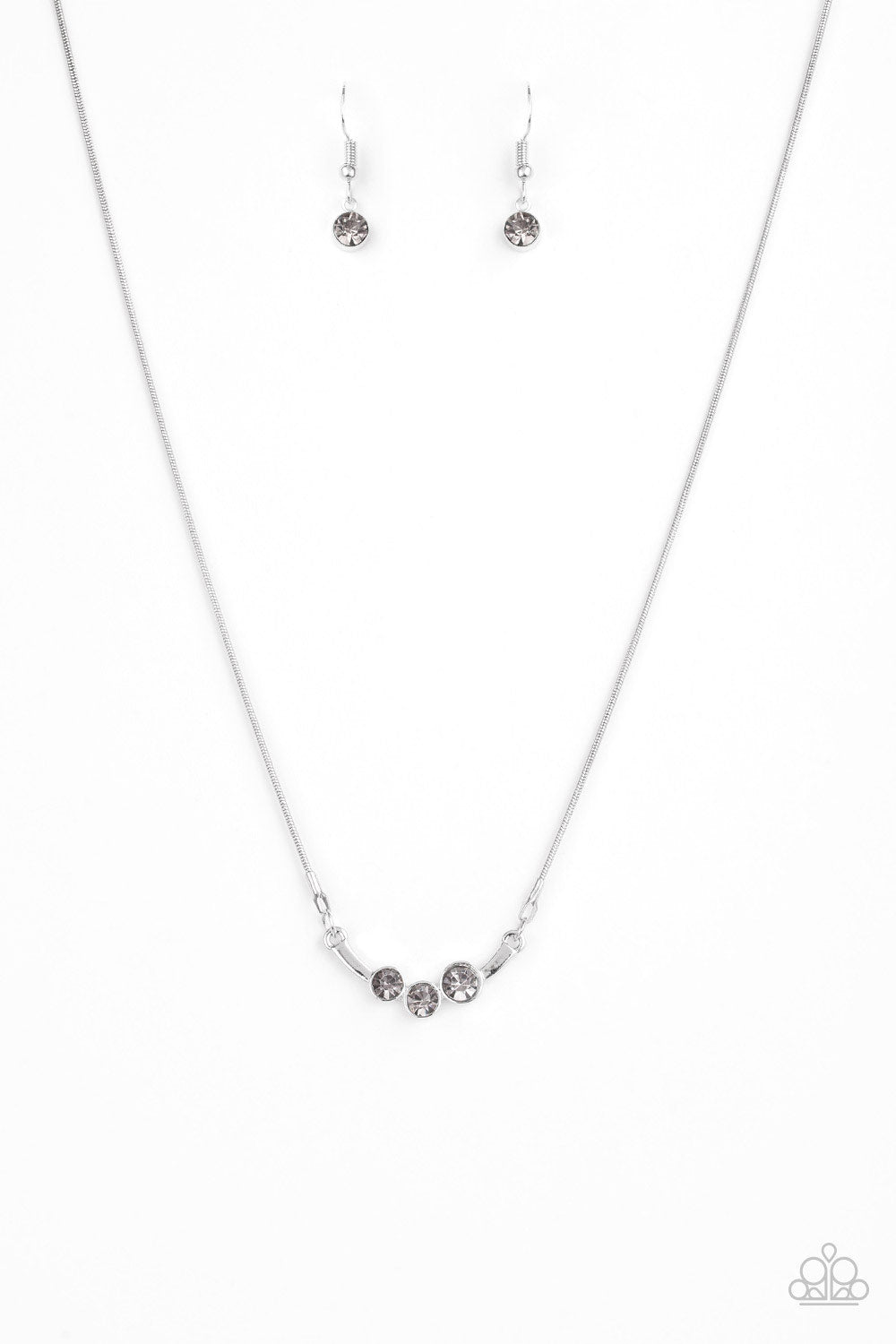 Sparkling Stargazer - Silver Paparazzi Necklace (PZ-1057)