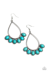 Stone Sky - Blue - Paparazzi Earrings (#1236)