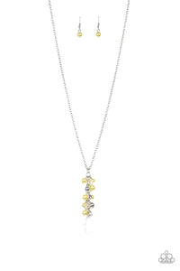 Paparazzi Necklace - Teardrop Serenity - Yellow (#1761)