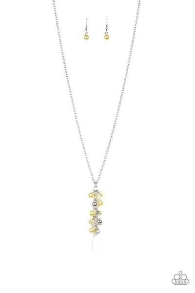 Paparazzi Necklace - Teardrop Serenity - Yellow (#1761)