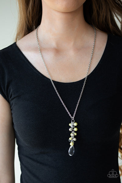 Paparazzi Necklace - Teardrop Serenity - Yellow (#1761)