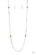 Teasingly Trendy - Orange Paparazzi Necklace