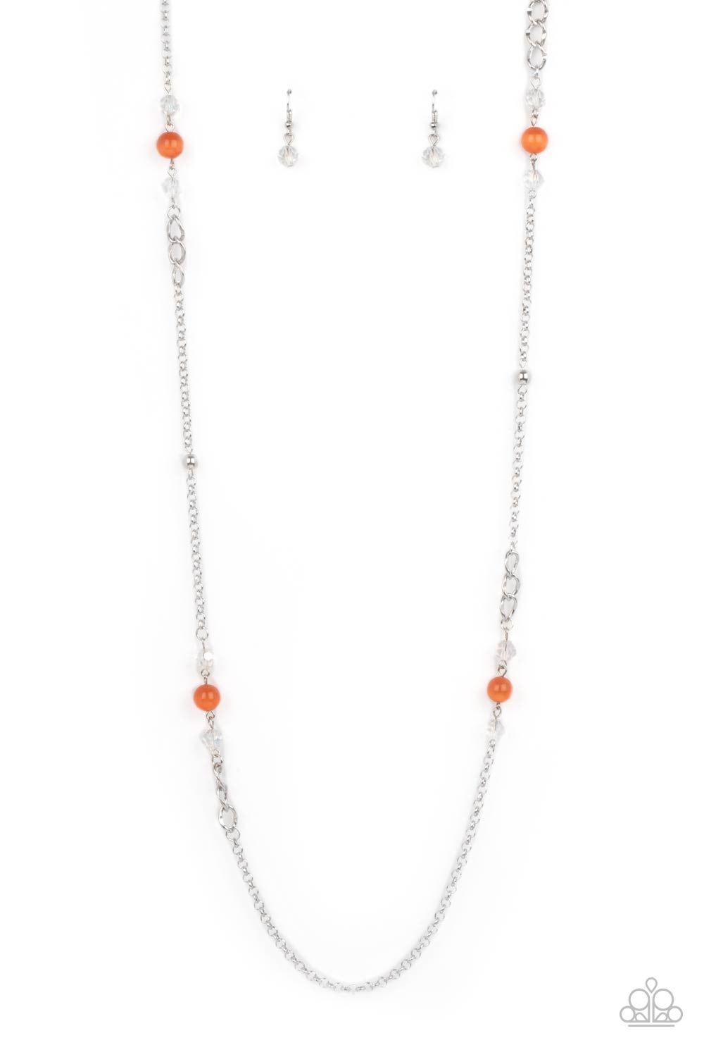 Teasingly Trendy - Orange Paparazzi Necklace