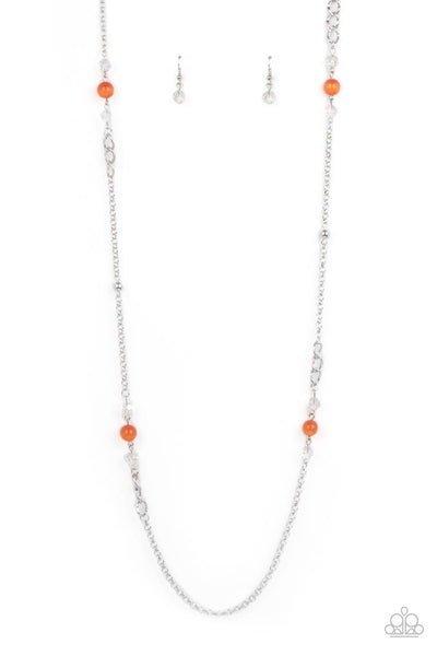 Teasingly Trendy - Orange Paparazzi Necklace