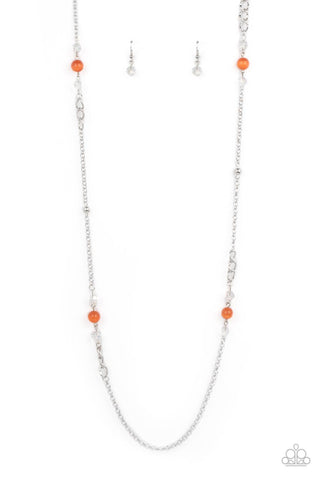 Teasingly Trendy - Orange Paparazzi Necklace