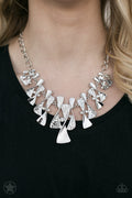 Paparazzi Blockbuster Necklace - The Sands of Time - Silver