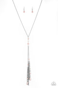 Timeless Tassels - Pink-Paparazzi Necklace (#1342)