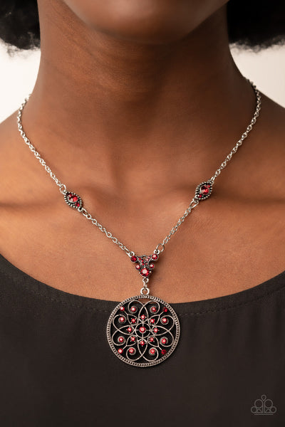 TIMELESS Traveler - Red Paparazzi Necklace (#4822)