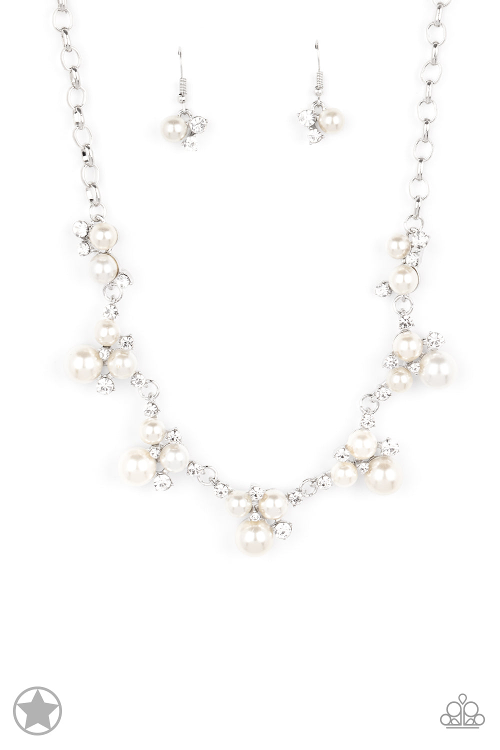 Toast To Perfection - White Paparazzi Blockbuster Necklace