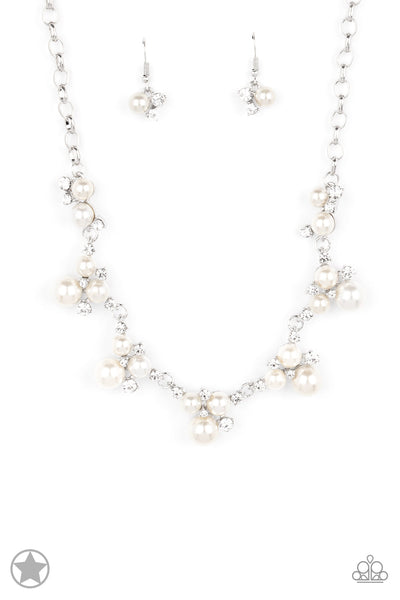Toast To Perfection - White Paparazzi Blockbuster Necklace