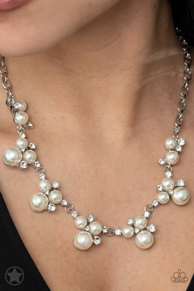 Toast To Perfection - White Paparazzi Blockbuster Necklace
