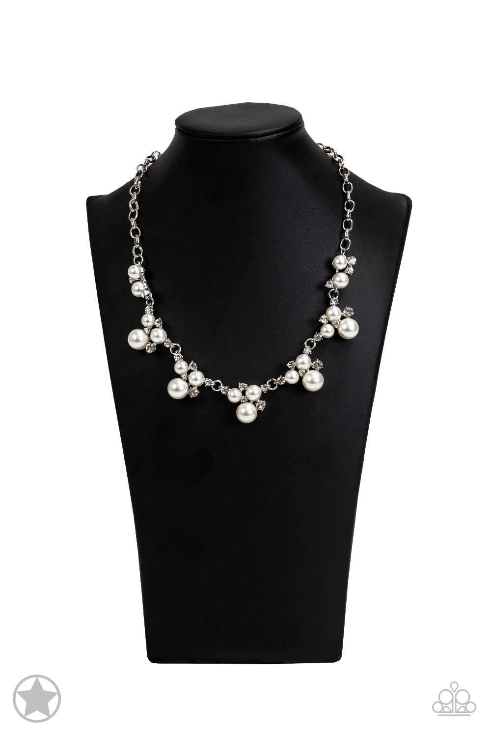 Toast To Perfection - White Paparazzi Blockbuster Necklace