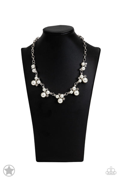 Toast To Perfection - White Paparazzi Blockbuster Necklace