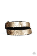 Under The SEQUINS - Brown Paparazzi Wrap Bracelet (DW102)