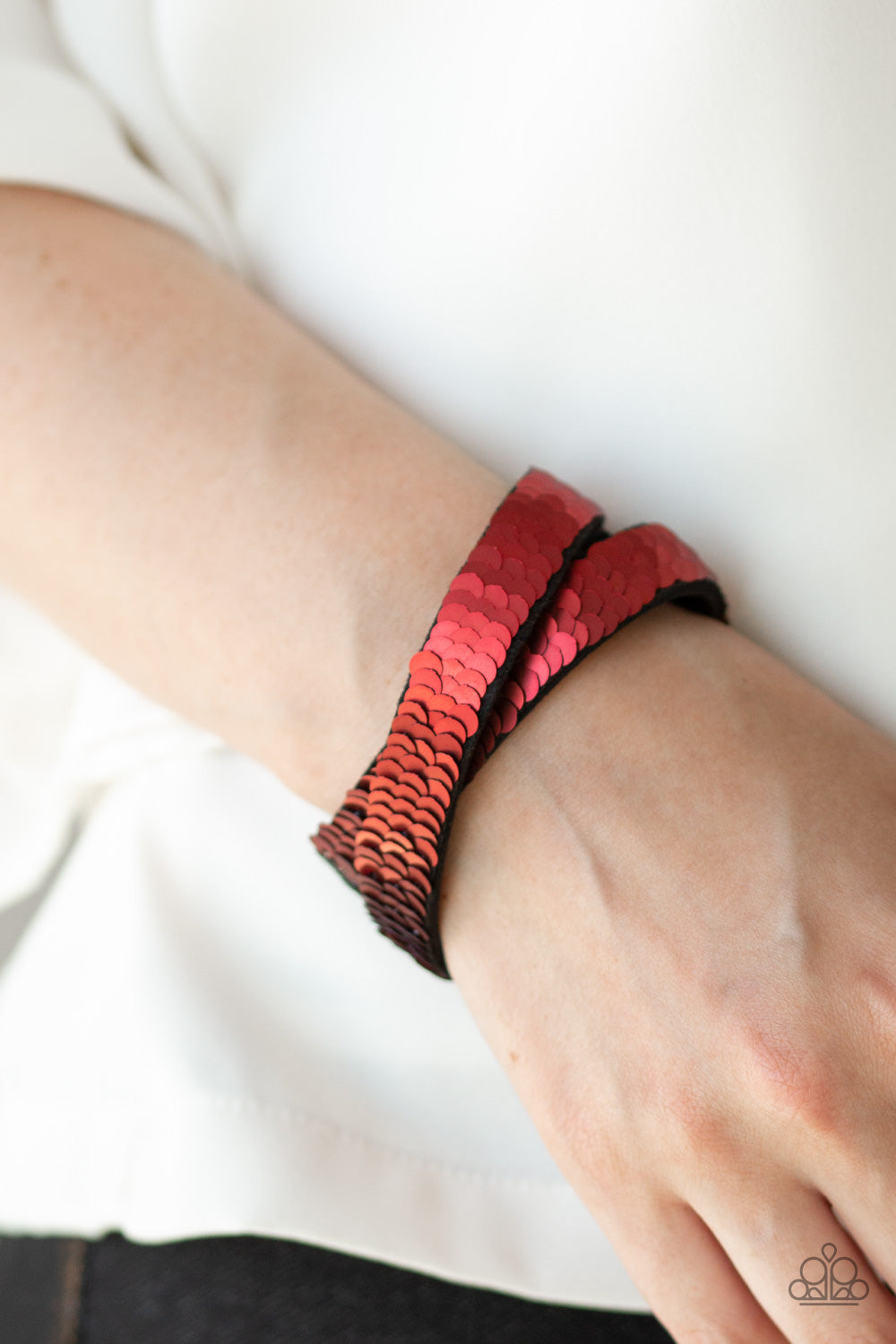Under The SEQUINS - Brown Paparazzi Wrap Bracelet (DW102)