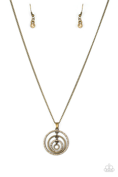 Upper East Side - Brass Paparazzi Necklace (#2265)